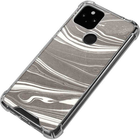 Grey Marble Google Pixel 5 Clear Case